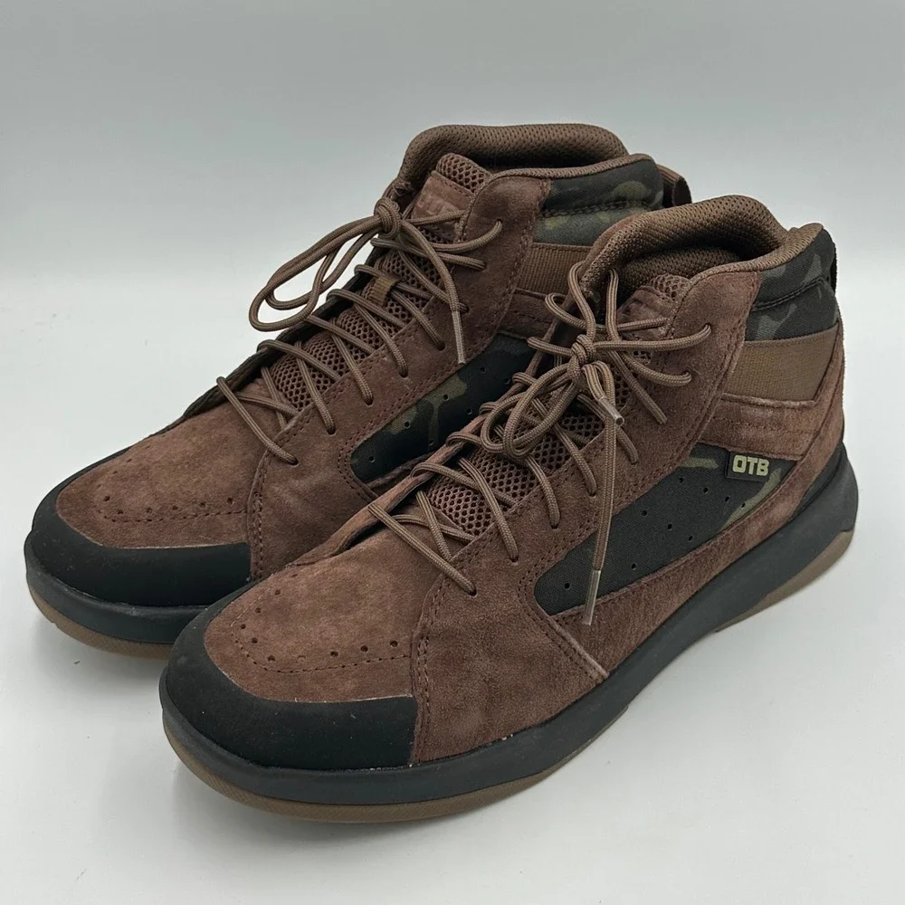 OTB T-Kool Mid Suede‎ Boots Brown Camo Men's 11.5 NIB Work Outdoor Hiking Trail